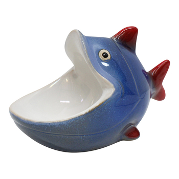 LVD Ceramic 22cm Fish Soap Dish Bathroom Holder - Blue