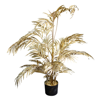 LVD Faux 110cm Palm Artificial/Fake Plant w/ Pot - Gold