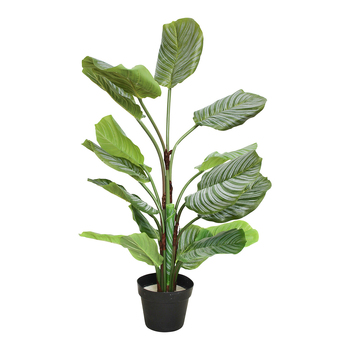 LVD Potted 95cm Calathea Large Artificial Faux/Fake Plant - Green