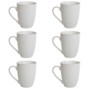 6PK LVD Ceramic Coffee Mug Classic Home/Kitchen Drinkware 11.5cm White/Gold