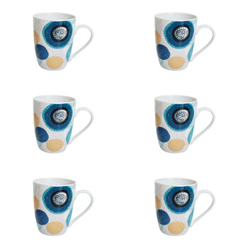 6PK LVD Ceramic Coffee Mug Modern Art Home/Kitchen Drinkware 12cm Assorted