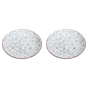 2PK LVD Vine Ceramic 20.5cm Dinner Plate Dish Round - White