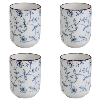 4PK LVD Vine Ceramic 8.5cm Coffee/Tea Cup Drinkware - White