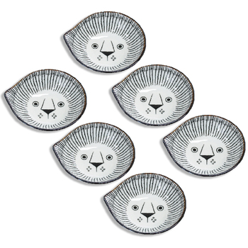 6PK LVD Ceramic 11.5cm Leo Lion Bowl Round Dinnerware Small - White