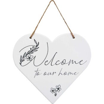 LVD Ceramic 22cm Welcome Home Hanging Decorative Heart Ornament