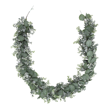 LVD Wreath 150cm Plastic Silvergum Home Decor w/ Berries - Green