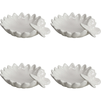 4PK LVD Daisy Plate White Decorative Display Home Kitchen Decor