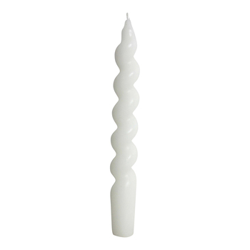 LVD Unscented 18cm Wax Twist Stick Taper Candle - White