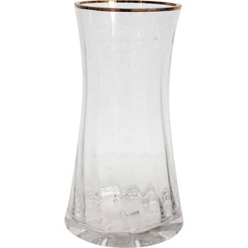 LVD Curve Flower Vase Container 13x23cm Small - Clear