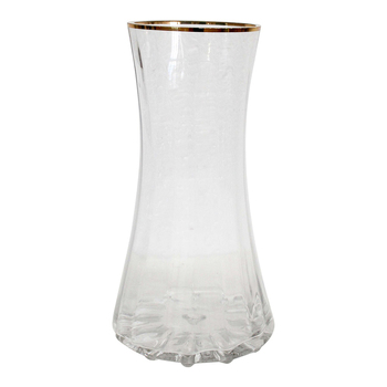 LVD Curve 28cm Glass Flower Vase Display Decor Large - Clear