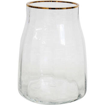 LVD Taper Flower Vase Container 10x18cm Small - Clear