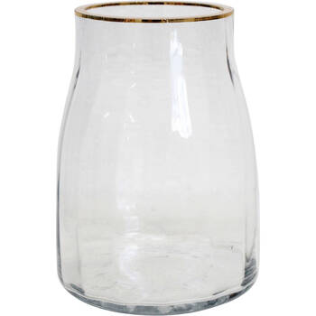 LVD Taper Flower Vase Container 12x21cm Large - Clear