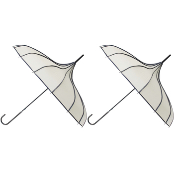 2PK LVD Pointe Cream Durable On The Go Portable Umbrella