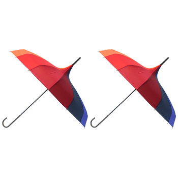 2PK LVD Pointe Rainbow Umbrella J-Handle Sun/Rain Shade 87cm