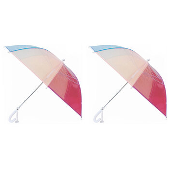 2PK LVD Mix Pastel Clear Kids/Children Umbrella w/ Tag 84cm - Assorted 