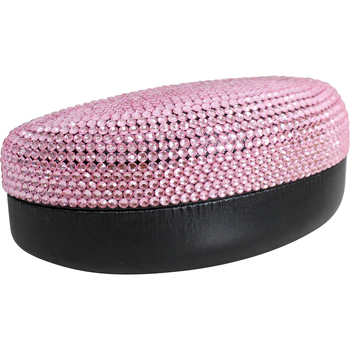 LVD Plastic/Card 16.5cm Sunglasses Case Storage Oval - Pink Bling
