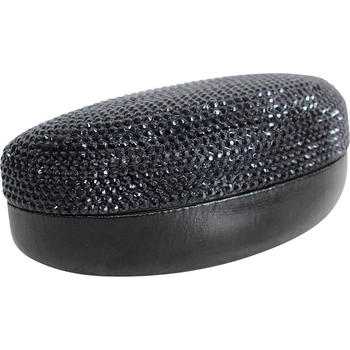LVD Plastic/Card 16.5cm Sunglasses Case Storage Oval - Black Bling