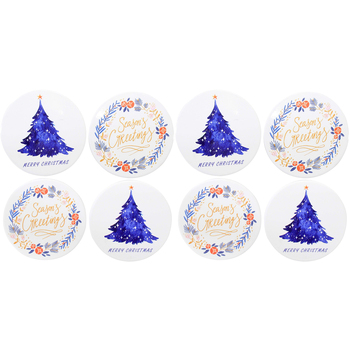 2PK 4pc LVD 11x11cm Seasons Greetings Coasters Home/Kitchen Decor