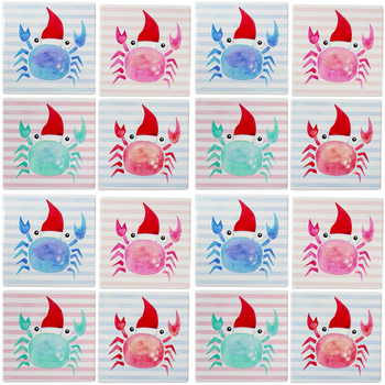 4x 4pc LVD Coasters Crabulous Xmas Decorative Barware/Serveware Home Kitchen