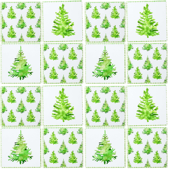 4x 4pc LVD Coasters Pine Trees Decorative Barware/Serveware Home Kitchen