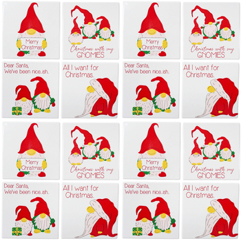 4x 4pc LVD Coasters Gnomies Decorative Barware/Serveware Home Kitchen