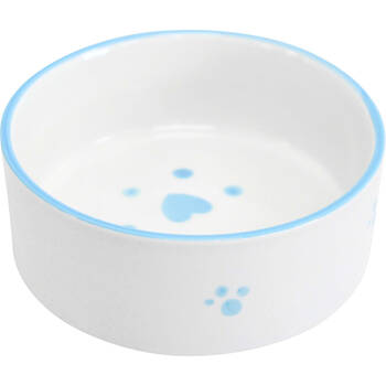 LVD Ceramic Small/Medium Pet Drinking/Feeding Bowl 13x5cm Blue Paws