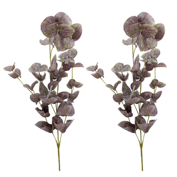 2PK LVD Faux 100cm Dark Silvergum Stem Artificial/Fake Plant