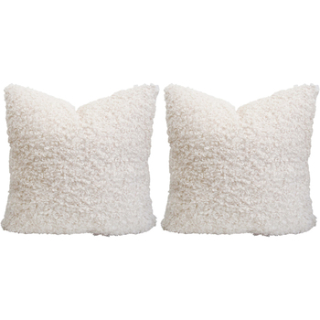 2PK LVD Cushion Curly White Decorative Home/Lounge Bedroom Decor 45x45cm