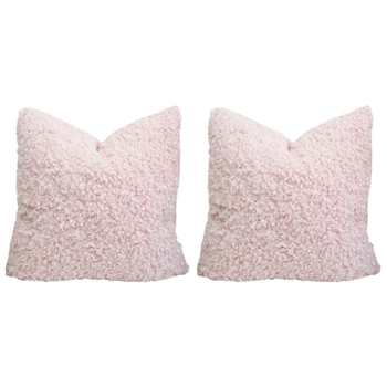 2x LVD Curly Cushion Pillow Sofa/Couch Home Decor 45x45cm Square Dusty