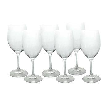 LVD 6pc Classic 21cm/455ml Stemmed White Wine Glass Set - Clear