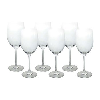 LVD 6pc Classic 23cm/540ml Stemmed Red Wine Glass Set - Clear
