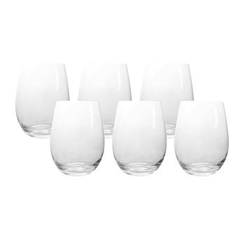 LVD 6pc Stemless 12cm/575ml Wine Glass Set Glassware - Clear
