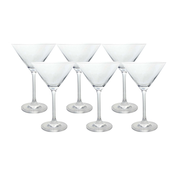 LVD 6pc Classic 18cm/274ml Stemmed Martini Glass Set - Clear