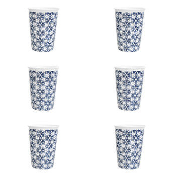 6PK LVD Ceramic Tall Cup Senoma Home/Kitchen Drinkware 13cm Assorted