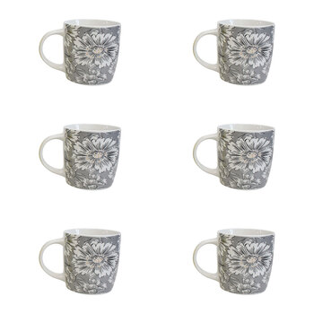 6PK LVD Ceramic Coffee Mug Jones Home/Kitchen Drinkware 9cm Assorted