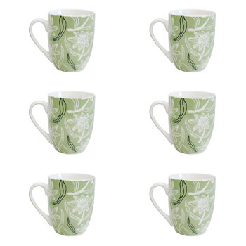 6PK LVD Ceramic Coffee Mug Burbank Home/Kitchen Drinkware 10.5cm Assorted