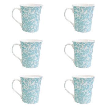 6PK LVD Ceramic Coffee Mug Aegean Home/Kitchen Drinkware 10.5cm Assorted