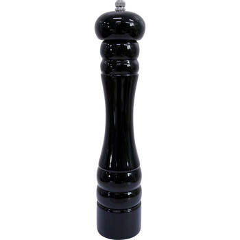 LVD Timber Wooden Sleek Tall Salt/Pepper Grinder Large 5x5x27cm Black