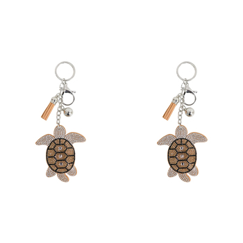 2PK LVD 17cm Metal Keyring Charm Key Tag Accessory Turtle