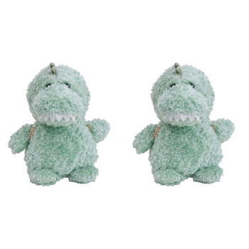 2x LVD Polyester Plush Caleb Croc Home/Nursery Decor Child/Baby 3+ 22cm Green