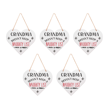 5PK LVD Heart Grandmas List Decorative Sculpture Home/Lounge Decor