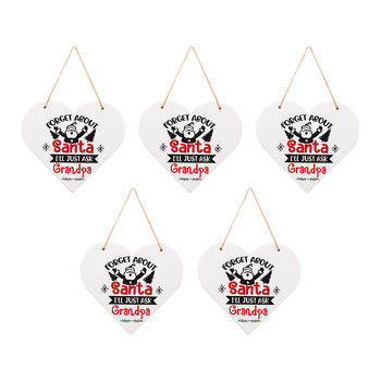 5PK LVD Heart Ask Grandpa Decorative Sculpture Home/Lounge Decor