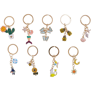 LVD Metal Keyrings Summer Designs Women's Accessory Set - Assorted