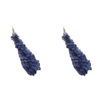 2PK LVD Clip Peacock Dusty Blue Decorative Sculpture Home/Lounge Decor