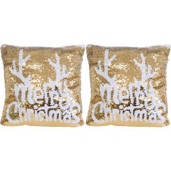 2PK LVD Cushion Pillow Sequin Christmas Sofa/Lounge Decor 40x40cm
