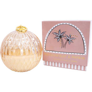 LVD Glass Candle Bauble Home/Office Decor 12x12cm -  Passionfruit Papaya
