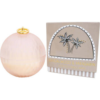 LVD Glass Candle Bauble Home/Office Decor 12x12cm - Sandalwood Mandarin