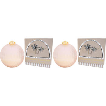 2PK LVD Glass Candle Bauble Home/Office Decor 12x12cm - Sandalwood Mandarin