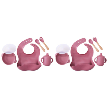 2PK LVD Silicone Baby/Toddler Feeding Dinner Set - Mulberry