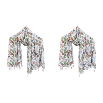 2x LVD Scarf/Sarong Women's Beach Shawl Cover Up 90x180cm Polyester Indienne